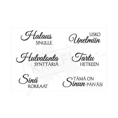 Dekorette stamp set: Halaus Sinulle