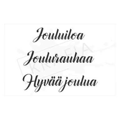 Tekstileimasinsetti, Krafia: Jouluiloa
