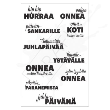 Dekorette stamp set: "Hip Hip Hurraa"