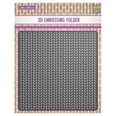 3d embossing folder, NC: Knitting