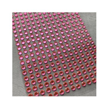 Rhinestone stickers, Dixi Craft: Bright pink, 5 mm