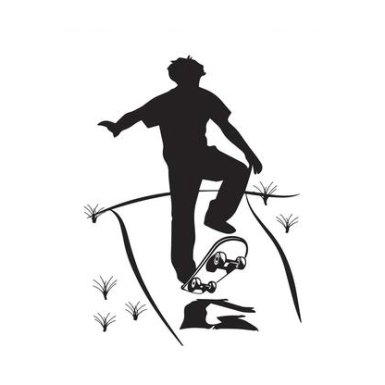 Dixi Craft stamp: Skateboarder