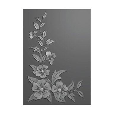 3d kohokuviointikansio A6, NC: Flower corner