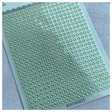 Rhinestone stickers (DC): Green, 3 mm