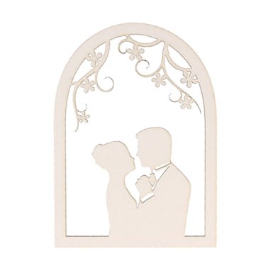 Die-cut: Wedding couple frame, 1 pc