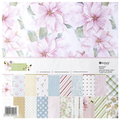 12x12" paperipakkaus, Spellbinders: Peppermint Twist