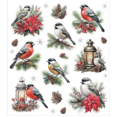 Sticker sheet: Christmas birds