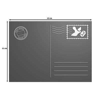 3d embossing folder A6, Vaessen: Postcard