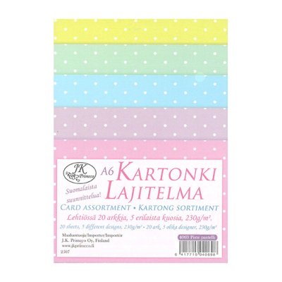 A6 paperipakkaus, JK: Piste, pastelli