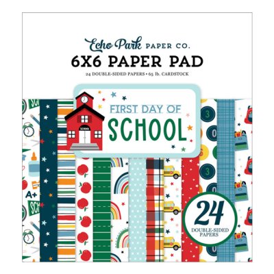 6x6" paperipakkaus, Echo Park: First day of School
