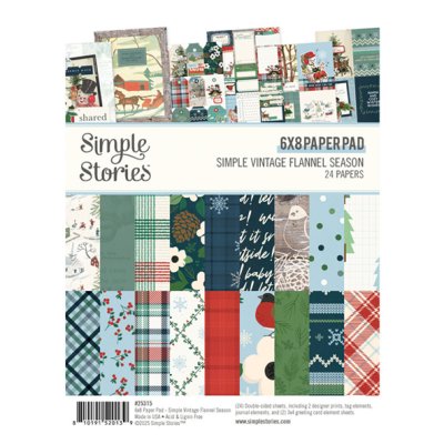 A5 (6x8") lehtiö, Simple Stories: Flannel Season