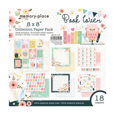 8x8" -paperipakkaus, Memory Place: Book Lover