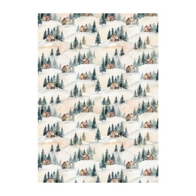 Cardstock A4, 170g, 5pcs: Forest cottage