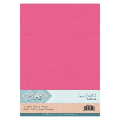 Kartonkipakkaus A4, Card Deco: Bright pink, 10kpl