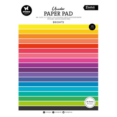 Cardstock pad A4, Studiolight: Brights