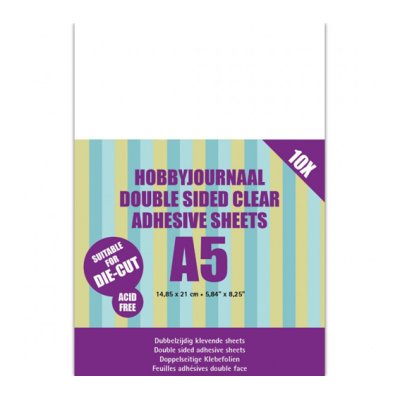 Double-sided clear adhesive sheet A5, 10 pcs