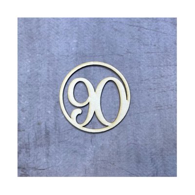 Die-cuts, cardboard: Number 90, 1 pc