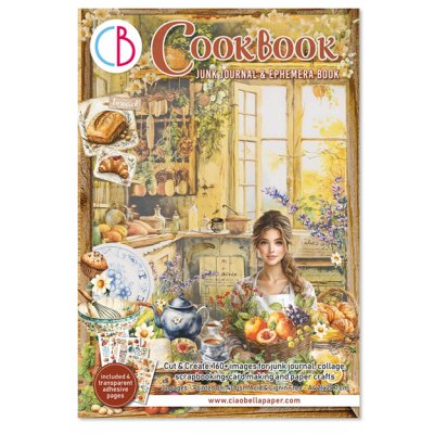 A4 Junk Journal -lehtiö, Ciao Bella: Cook Book