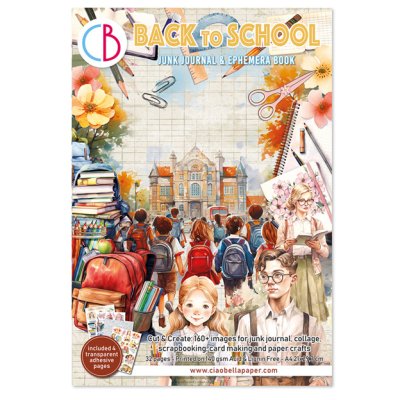 A4 Junk Journal -lehtiö, Ciao Bella: Back to School