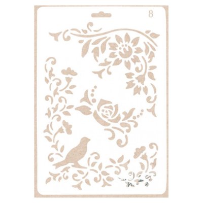 Stencil, Card Deco: Flowers
