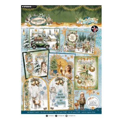 Card Making pad A4, Studiolight: Christmas Forest