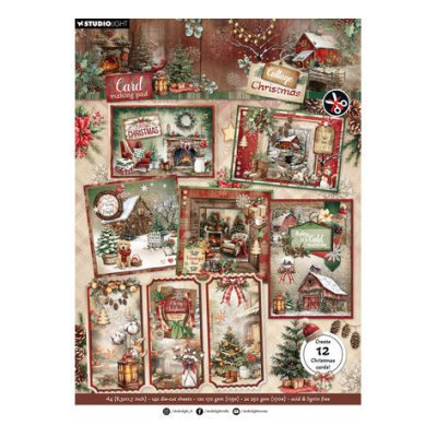 Card Making pad A4, Studiolight: Cottage Christmas