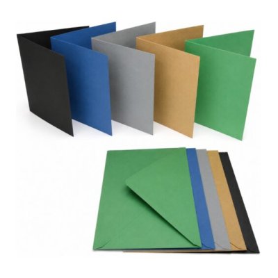 C6 Card and envelope pack, deep colord, 50pcs