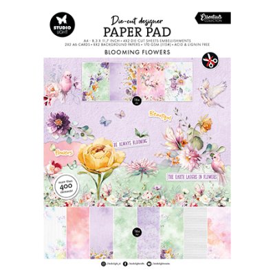 A4 kuviopaperi- ja leikekuvalehtiö, Studiolight: Blooming Flowers