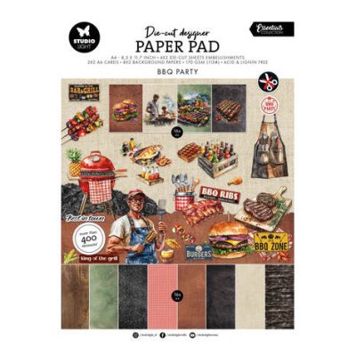 A4 kuviopaperi- ja leikekuvalehtiö, Studiolight: BBQ Party