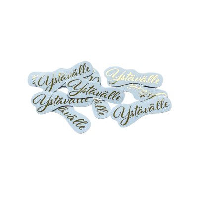 Kartonkitekstit 10 kpl, folioitu: Ystävälle, kulta