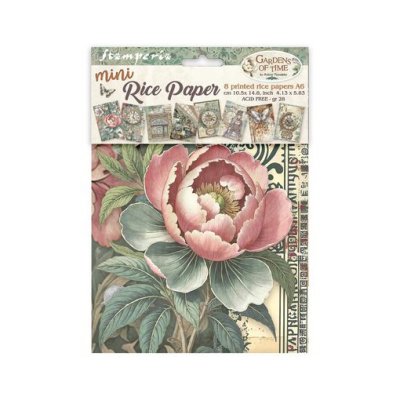 Riisipaperit A6, 8 arkkia: Gardens of Time