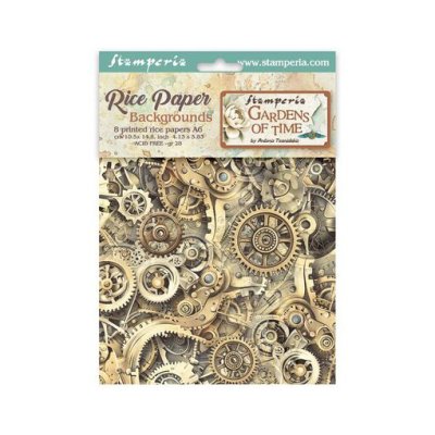 Riisipaperit A6, 8 arkkia: Gardens of Time