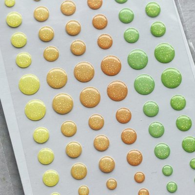 Enamel dots glitter, Krafia: Citrus