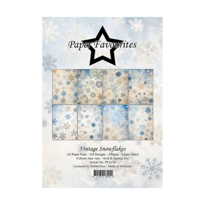 A5 paperipakkaus, PF: Vintage Snowflakes