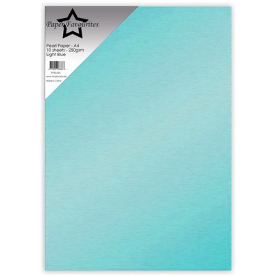 Helmiäiskartonki A4, 10 kpl, PF: Light Blue