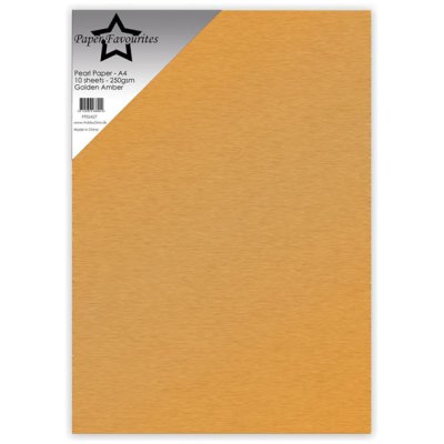 Helmiäiskartonki A4, 10 kpl, PF: Golden Amber