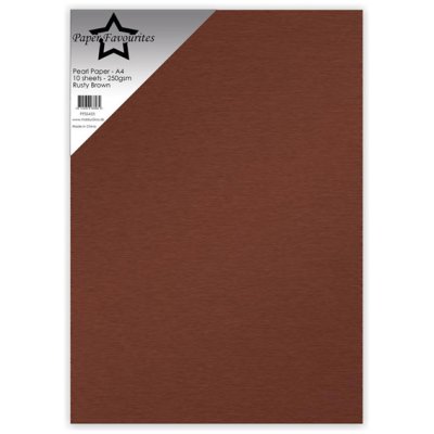 Helmiäiskartonki A4, 10 kpl, PF: Rusty Brown