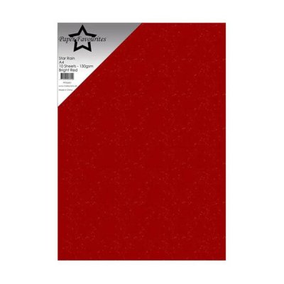 Star Rain kimaltava kartonki A4, PF: Bright Red