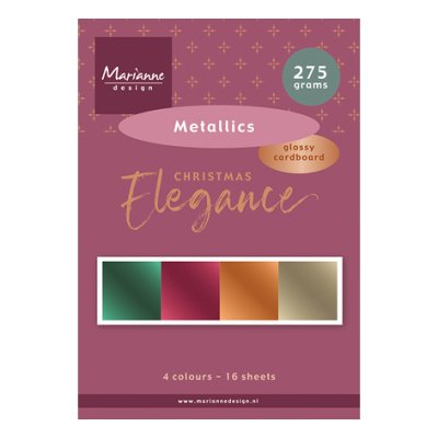 Metallikartonki A5,  Marianne Design: Christmas Elegance