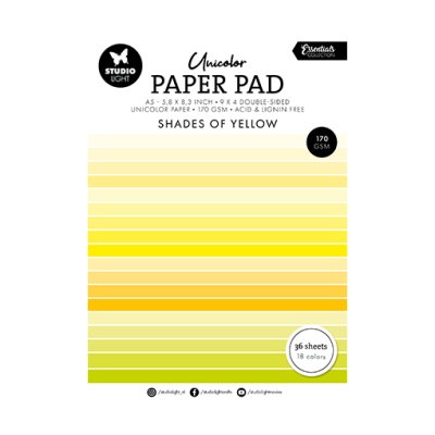 Cardstock pack A5, Studiolight: Yellow