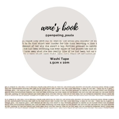 Washi -teippi, Penpaling Paula: Anne's book