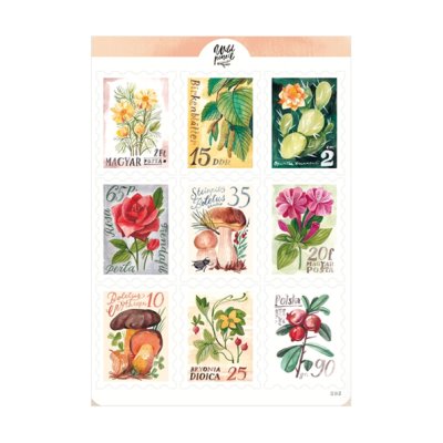 Tarra-arkki, Wild Pencil Studio: Vintage Stamps