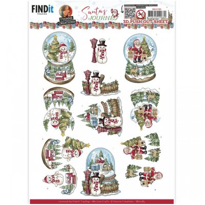 Amy Design 3d picture, die-cut: Santa's journey - Globe