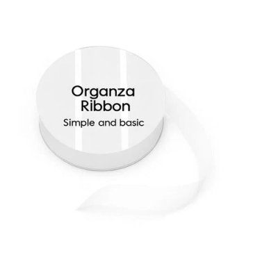 Organzanauha 8mm, 10m: Valkoinen