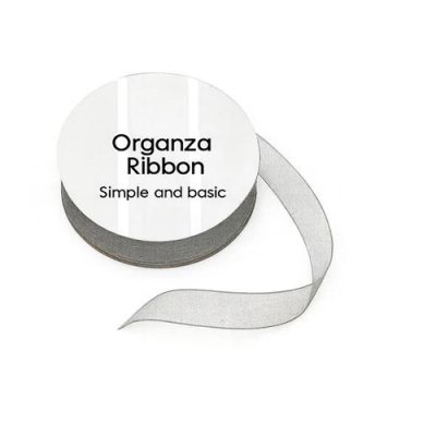 Organzanauha 8mm, 10m: Grey