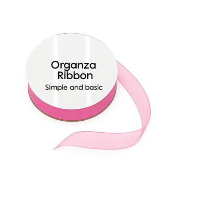 Organzanauha 8mm, 10m: Pink