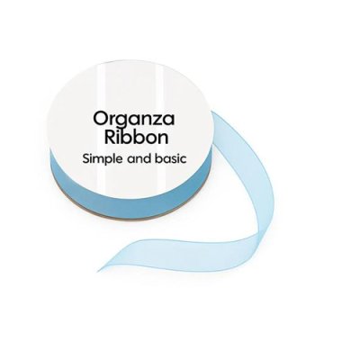 Organzanauha 8mm, 10m: Light Blue