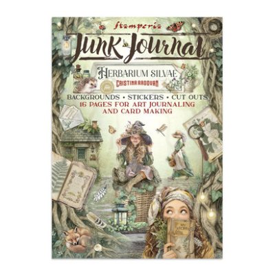 A4 Junk Journal -lehtiö, Stamperia: Herbarium Silvae