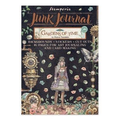 A4 Junk Journal -lehtiö, Stamperia: Gardens of Time