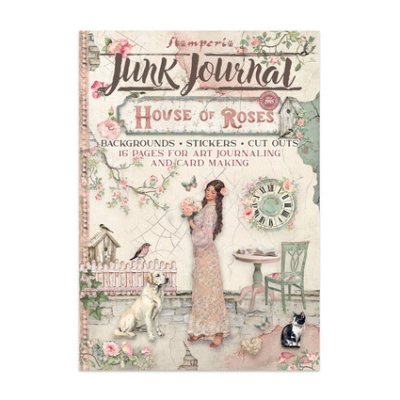 A4 Junk Journal -lehtiö, Stamperia: House of Roses